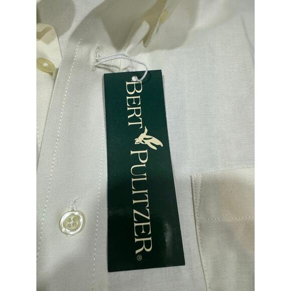 Bert Pulitzer Yellow Dress Shirt Size Big 18 32-33 Sleeve NWT - Picture 8 of 8